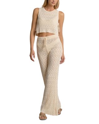 Pointelle Knit Top Swim Cover-Up