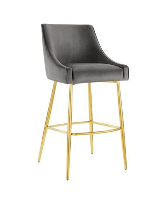 Discern Performance Velvet Bar Stool