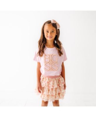 Girls' Big Sis Faux Pearl Patch Short Sleeve T-Shirt - Big Kid