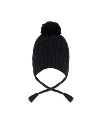  Unisex Lined Winter Hat with Pompom - Little Kid, Big Kid