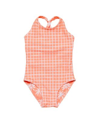 Girls' Cali Palms Recycled X Back Swimsuit - Little Kid, Big Kid
