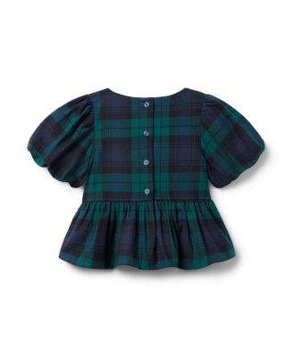 Girls' Tartan Peplum Bow Top - Baby, Little Kid, Big Kid