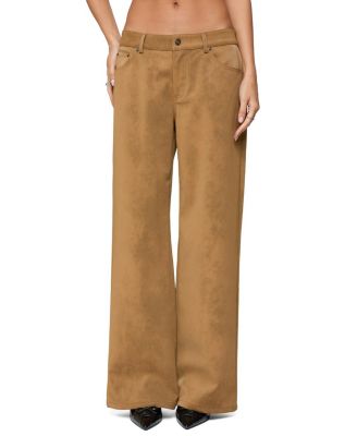  Stacey Low Rise Faux Suede Pants