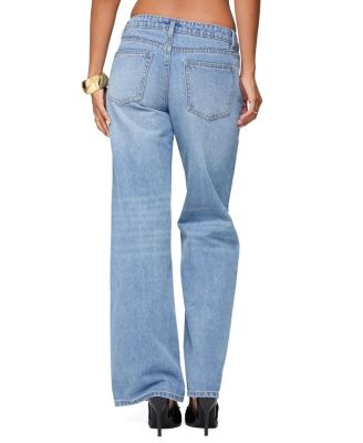 Holly Low Rise Straight Leg Jeans in Light in Blue Washed
