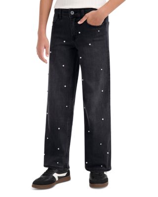 Girls' High Rise Wide Leg Embellished Jeans - Little Kid, Big Kid
