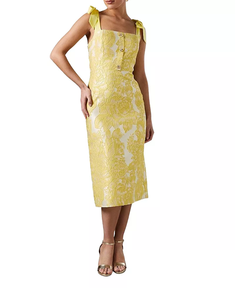 Coast Jacquard Pencil Midi Dress