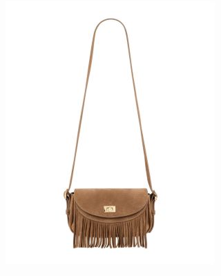 Le Mini Mambo Fringed Suede Shoulder Bag