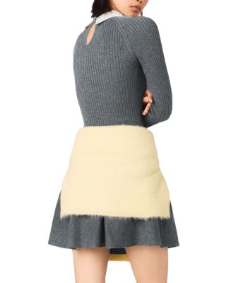 Ribbed Mini Skater Dress