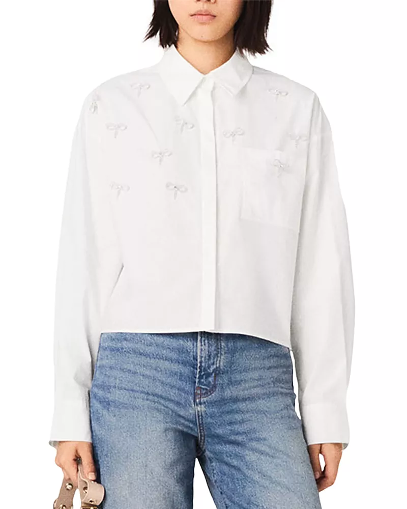 Maje Jewel Detail Shirt