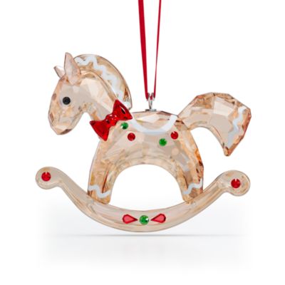 Holiday Cheers Gingerbread Rocking Horse Ornament