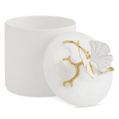 Butterfly Ginkgo Porcelain Canister, Extra Small