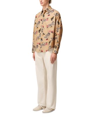 Boxy Shirt With Horse Print 