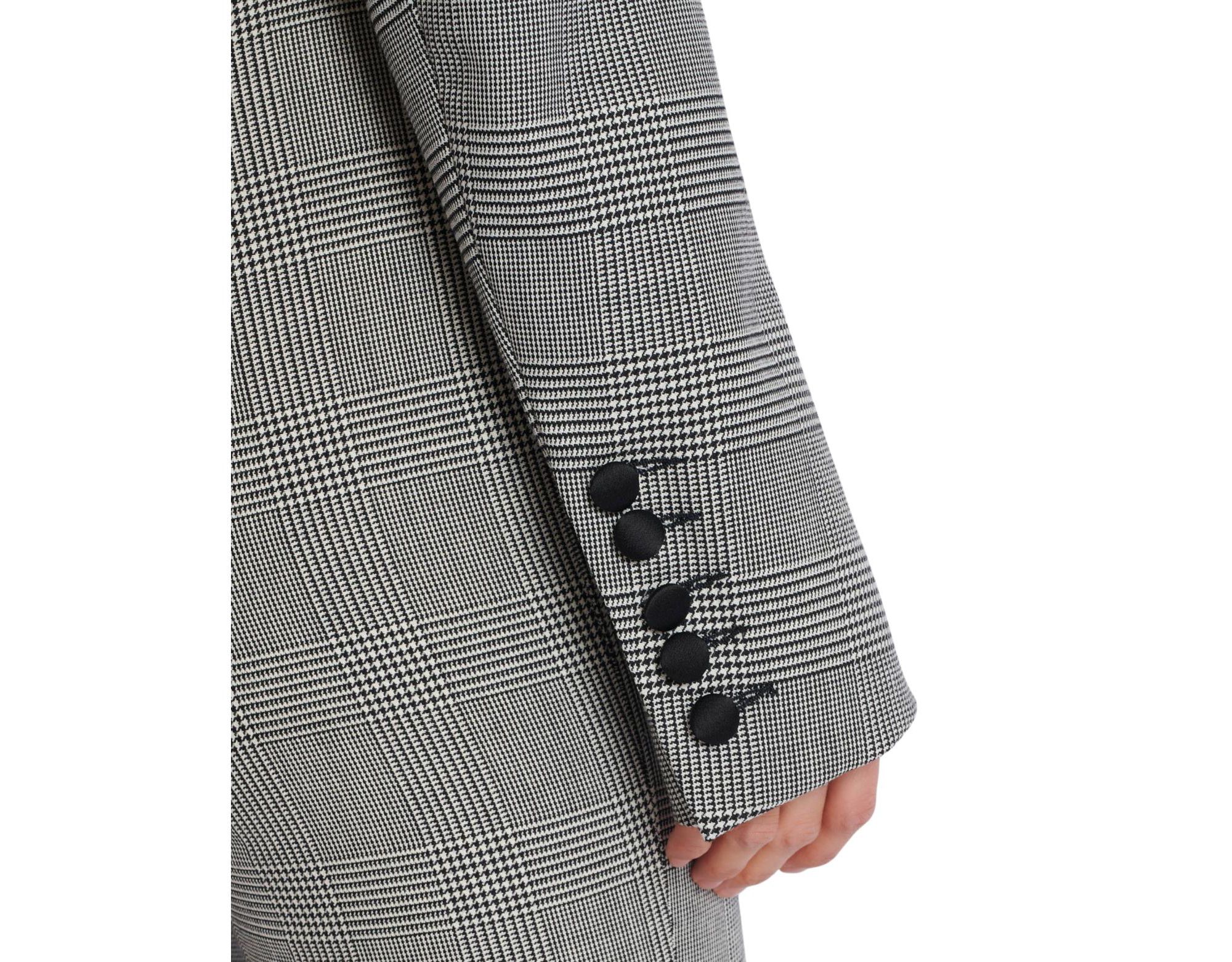 Cropped Jacket in Prince of Wales Jacquard — Image 6