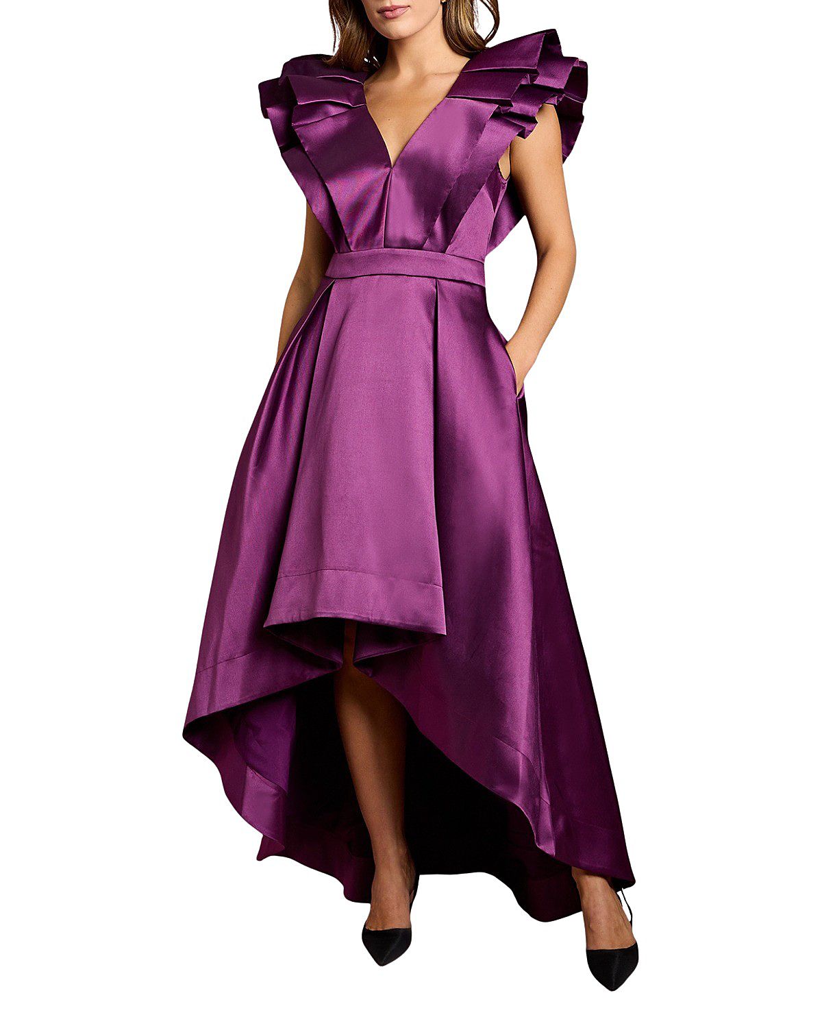 Coast Frill Sleeve V-Neck Midi Dress