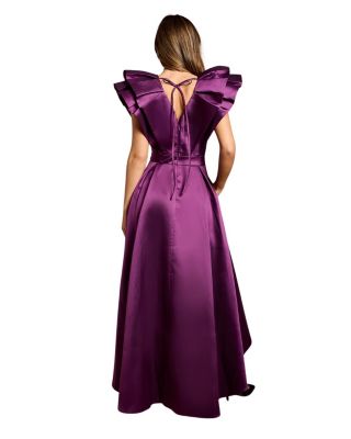 Frill Sleeve V-Neck Midi Dress