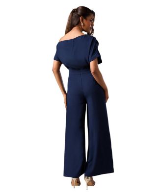 Petite Pleat Off The Shoulder Jumpsuit