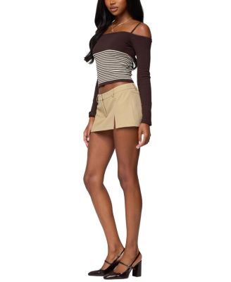 Darya Striped Off Shoulder Knit Top