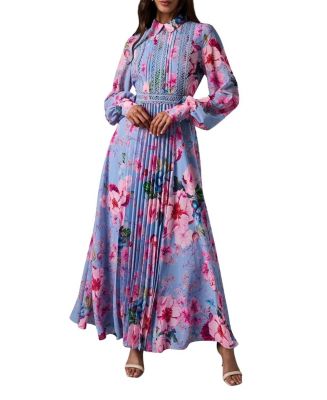 lace bell sleeve maternity dress Comfy Lace Short Maternity Dress With Sleeves, Light Sky Blue / 2XL main image 1