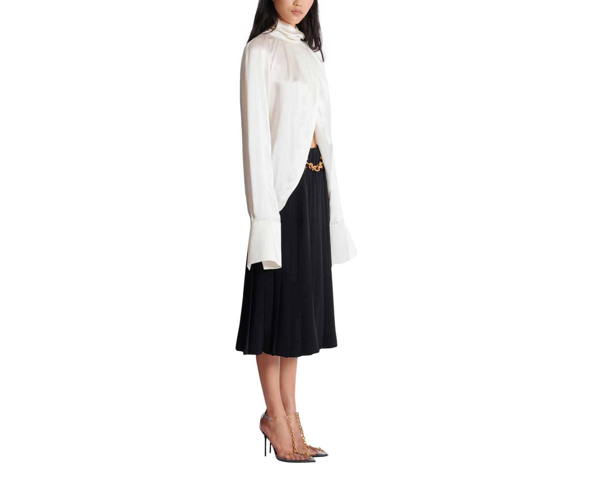 Draped Silk Blouse — Image 5