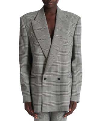 Oversized Jacket in Prince of Wales Jacquard