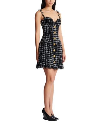  Tweed Dress with Chain Straps