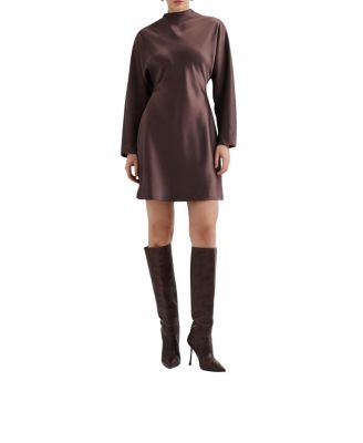 Zora Barrel Long Sleeve Mini Dress