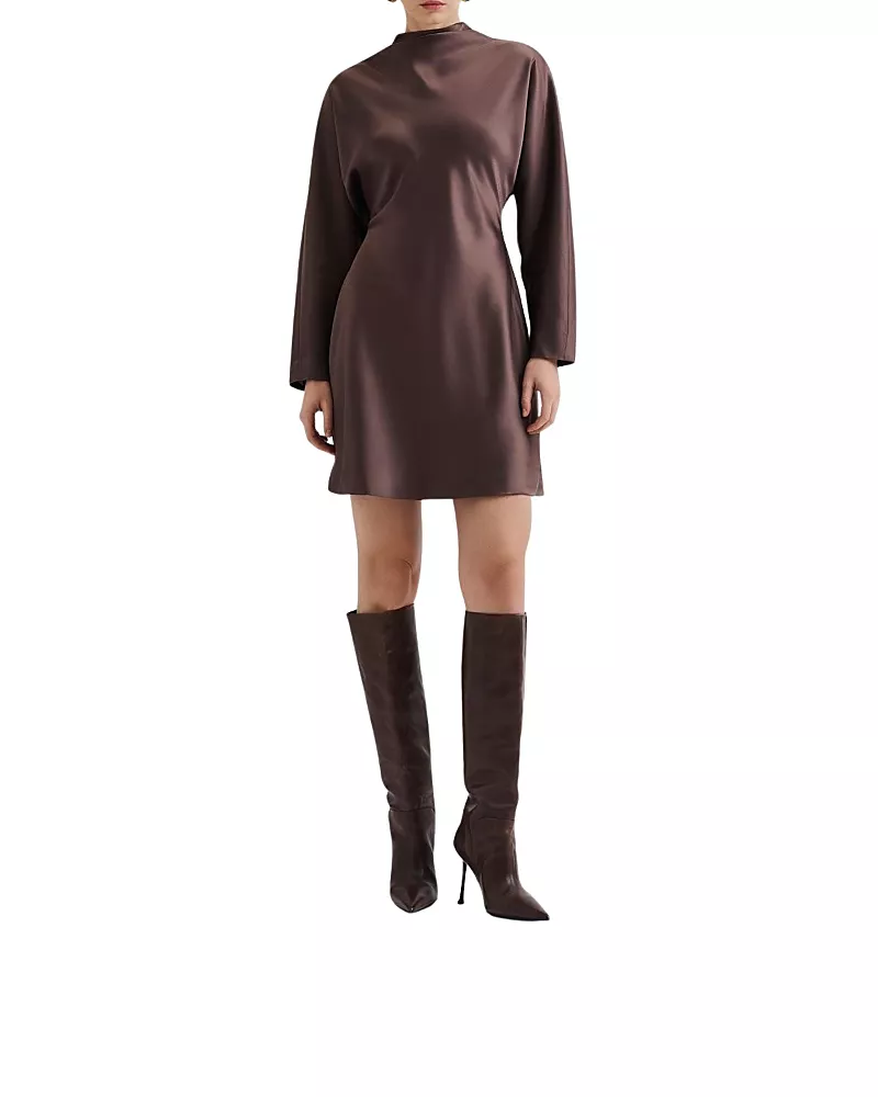 Malina Zora Barrel Long Sleeve Mini Dress