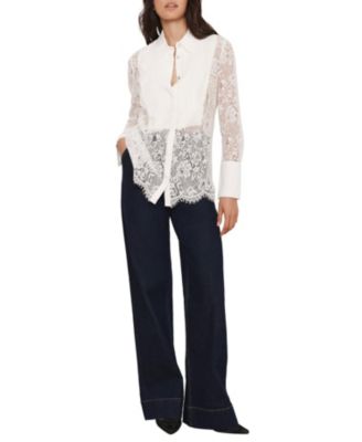  Women's Lace Pintuck Shirt