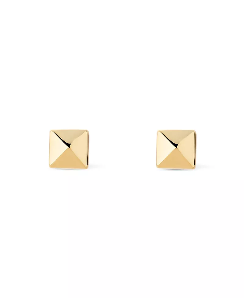 Ana Luisa Solid Yellow Gold Pyramid Studs