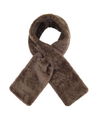  Silky Shearling Lamb Pull-Through Scarf