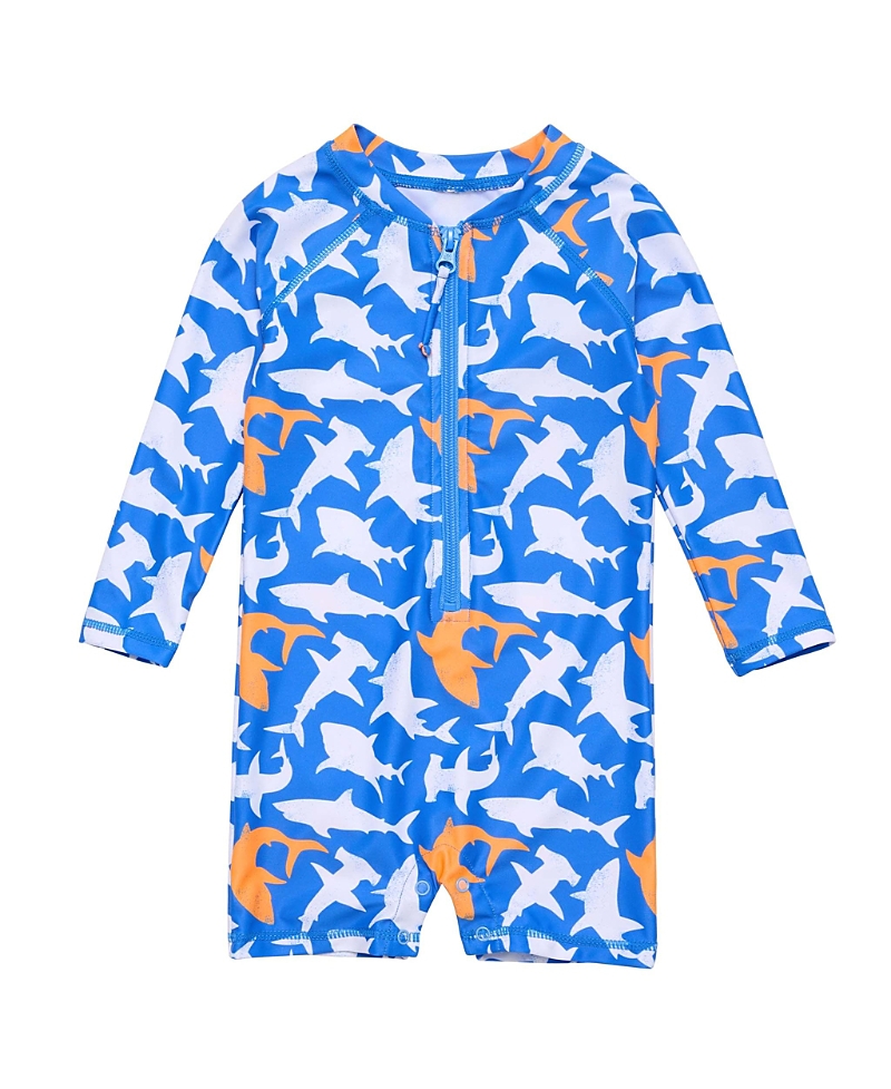 Snapper Rock Boys' Shark Squad Long Sleeves Sunsuit - Baby