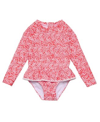 Girls' Ditsy Bloom Skirt Surf Suit - Baby, Little Kid