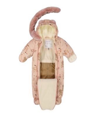 Unisex One-Piece Layette Snowsuit Animal Designed for Car Seat - Baby