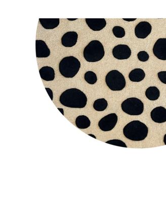  Rug Cheetah Print Round Diam. 3.9 ft