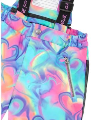  Girls' Two-Piece Play Heart and Colorblocked Snowsuit - Big Kid