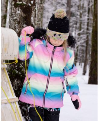  Girls' Two-Piece Smiley Face Play Snowsuit - Big Kid