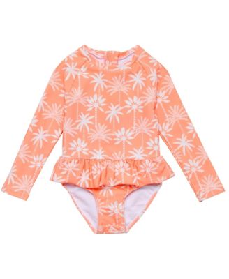 Snapper Rock Girls' Cali Palms Recycled Skirt Surf Suit - Baby