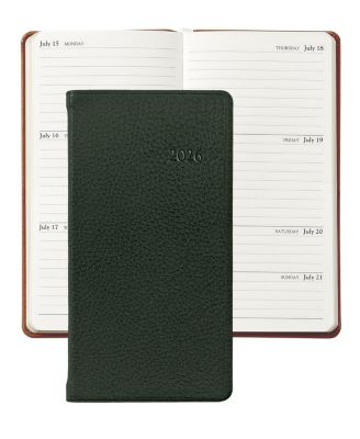  2026 Traditional Leather Pocket Datebook