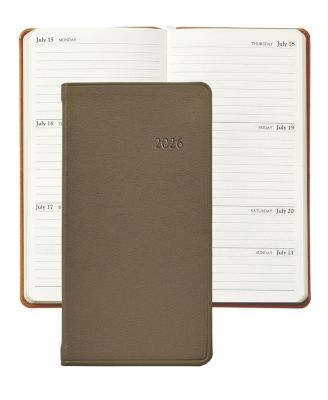  2026 Traditional Leather Pocket Datebook