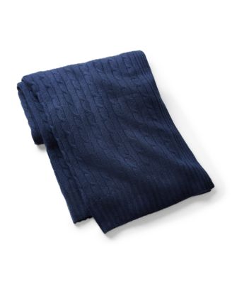 Cable Cashmere Throw Blanket