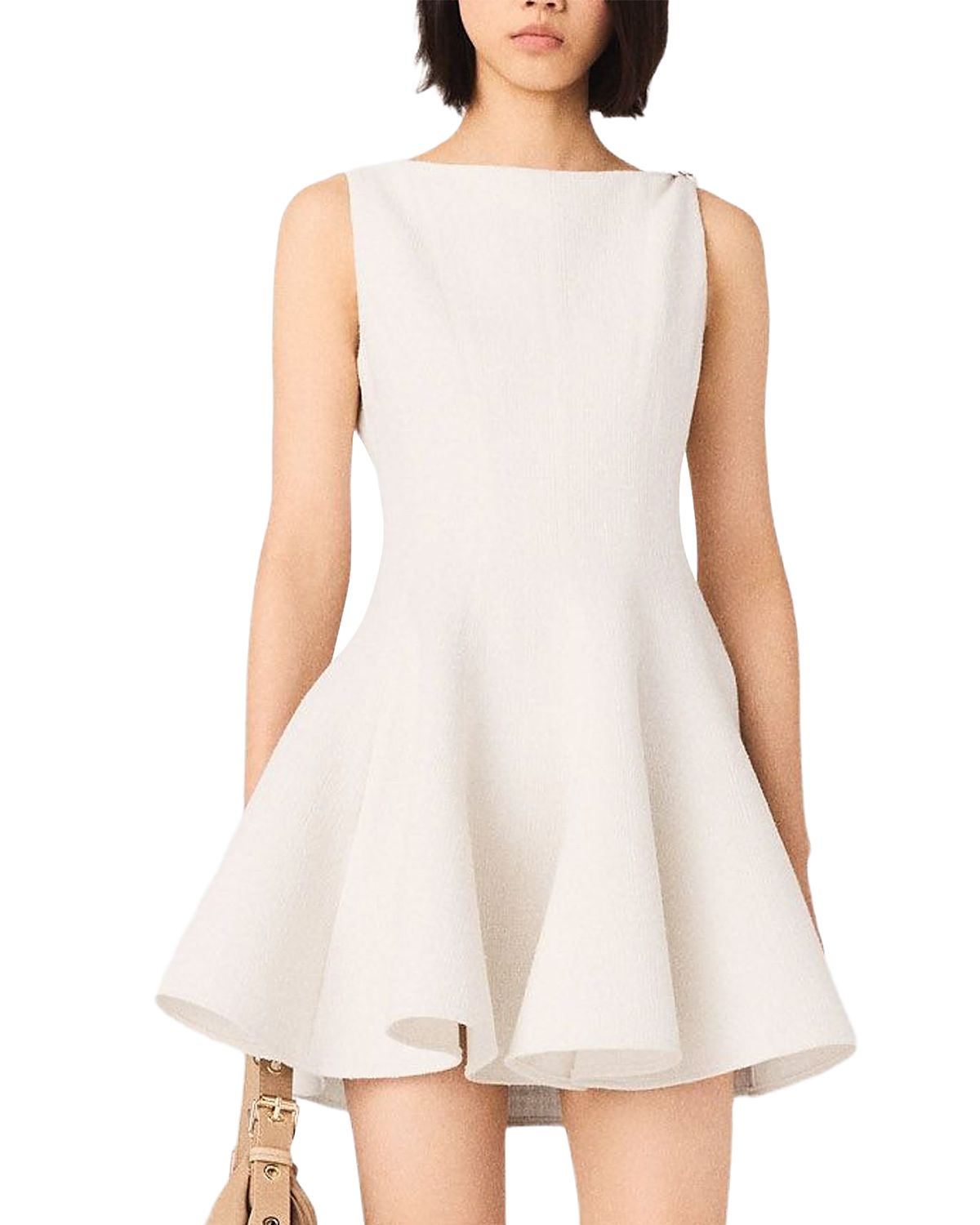 Maje Flared Tweed Dress