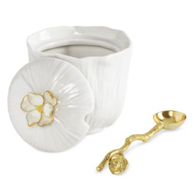 Gardenia Sugar Pot with Spoon