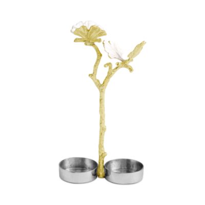 Butterfly Gingko Gold Tone Salt & Pepper Shaker Set