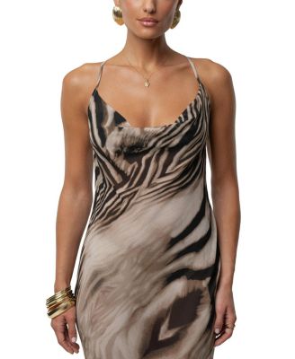  Zebra Print Infinite Journey Maxi Dress