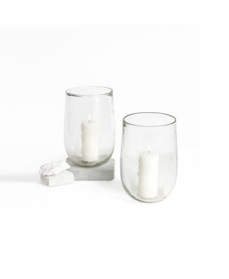  Pebbled Glass Hurricane