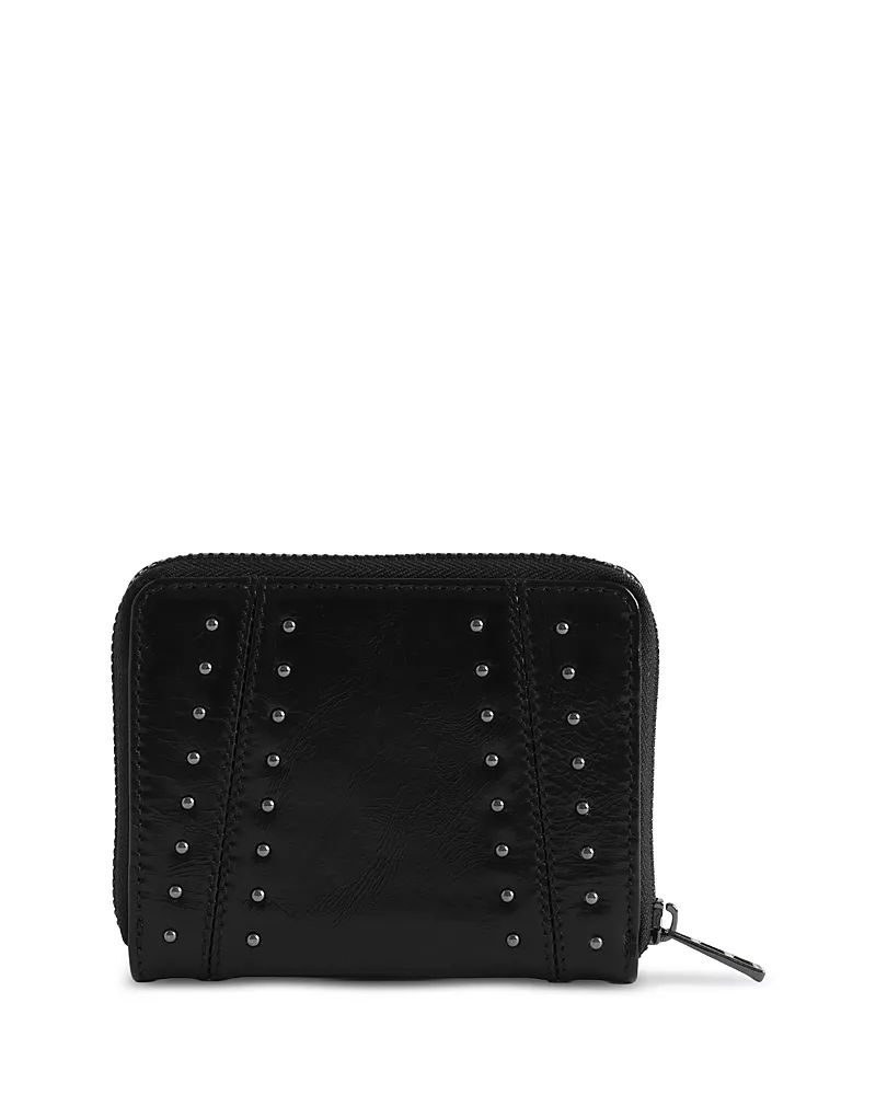Zadig & Voltaire Mini Zv Studded Vintage Patent Leather Wallet