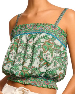 Miley Paisley Smocked Top