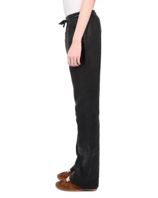 Pocha Crinkled Leather Trousers