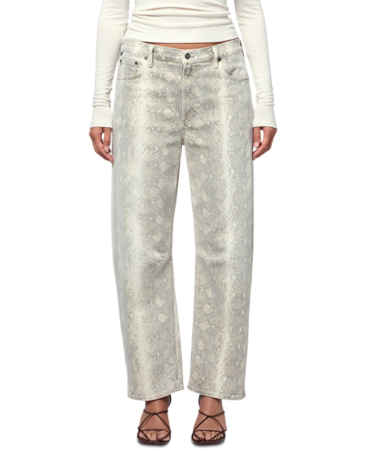 Miro Barrel Leg Jeans in Python