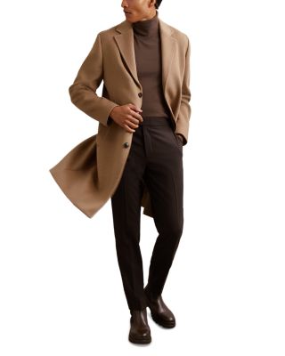 Empire Long Sleeve Relaxed Fit Wool Blend Overcoat